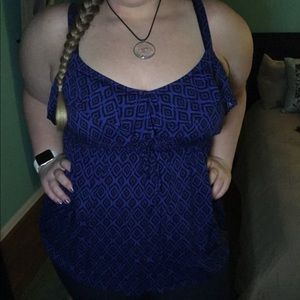 Torrid navy blue ruffle babydoll